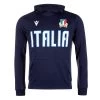 MACRON Italy Mens Travel Pullover Hoodie - Navy 2023 2 MACRON Italy Mens Travel Pullover Hoodie - Navy 2023 -Rugby Apparel italy pullover hoodie navy front