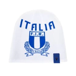MACRON Italy Adults Beanie - Azzurri 2023 -Rugby Apparel italy rugby beanie azzurri flat
