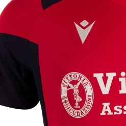 MACRON Italy Mens Training T-Shirt - Red 2024 -Rugby Apparel italy training t shirt red macron