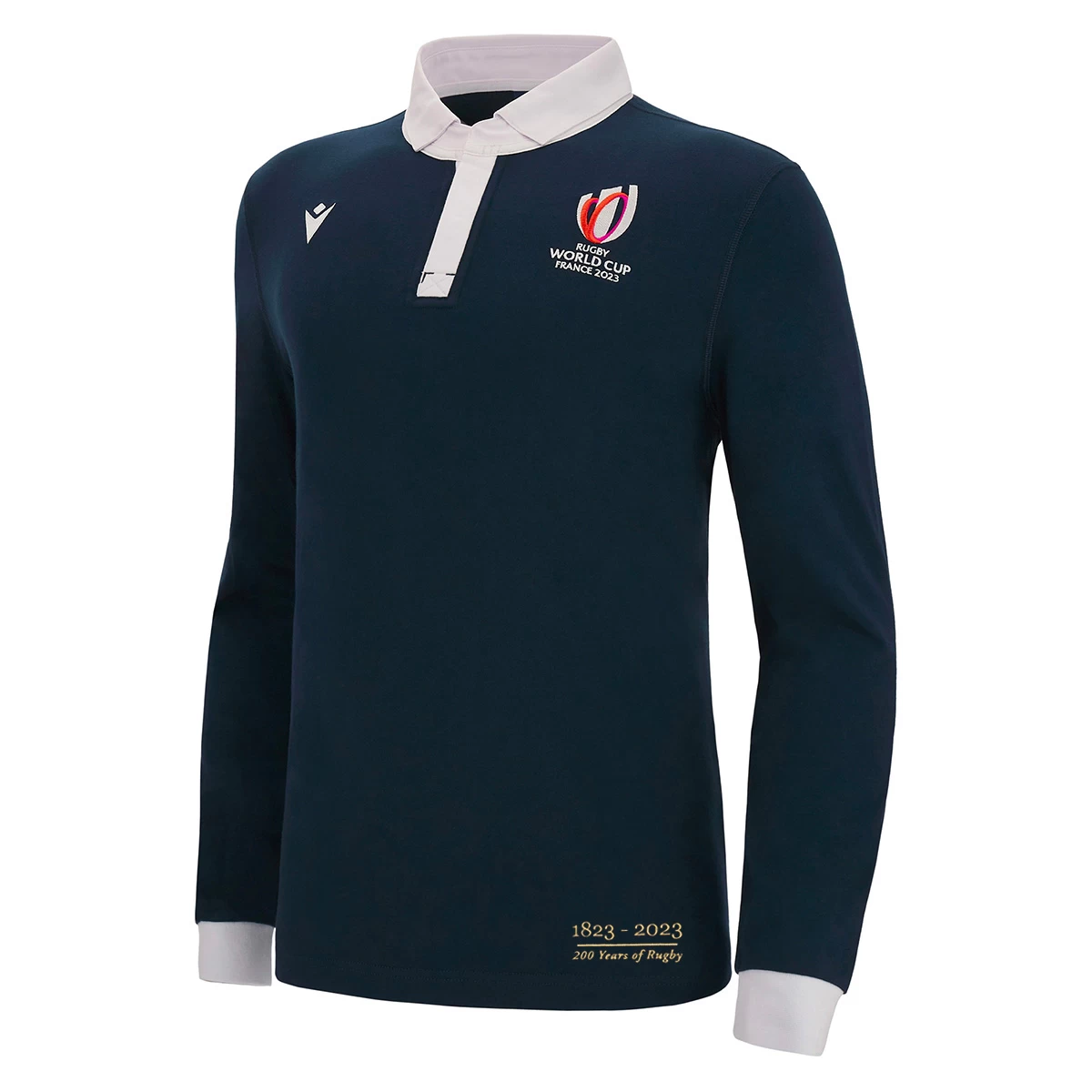MACRON Rugby World Cup 2023 Mens 200 Years Of Rugby Shirt - Navy 3 MACRON Rugby World Cup 2023 Mens 200 Years Of Rugby Shirt - Navy