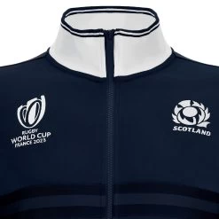 Macron Scotland Kids Rugby World Cup 2023 Track Jacket -Rugby Apparel macron sco m rwc23 track jkt front detail
