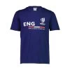 Mens England Rugby World Cup 2023 Supporters T-Shirt - Navy -Rugby Apparel men rwc23 eng sup tee navy front
