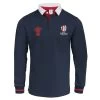 Mens Rugby World Cup 2023 Logo Rugby Shirt - Navy Long Sleeve -Rugby Apparel men rwc23 logo rugby shirt navy front