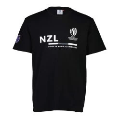 Mens New Zealand Rugby World Cup 2023 Supporters T-Shirt - Black