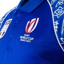Mens Samoa Rugby World Cup 2023 Polo - Royal -Rugby Apparel men rwc23 sam polo royal logo