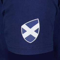 Mens Scotland Rugby World Cup 2023 Supporters T-Shirt - Navy 9 Mens Scotland Rugby World Cup 2023 Supporters T-Shirt - Navy -Rugby Apparel men rwc23 sco sup tee navy sleeve detail
