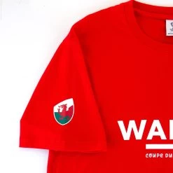 Mens Wales Rugby World Cup 2023 Supporters T-Shirt - Red 9 Mens Wales Rugby World Cup 2023 Supporters T-Shirt - Red -Rugby Apparel men rwc23 wal sup tee red sleeve