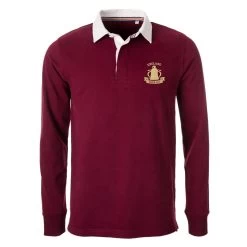 England Mens Calcutta 1879 Heavyweight Rugby Shirt - Burgundy