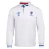 Mens Rugby World Cup 2023 Logo Rugby Shirt - White Long Sleeve