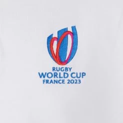 Mens Rugby World Cup 2023 Logo Rugby Shirt - White Long Sleeve -Rugby Apparel mens rwc2023 logo rugby shirt white logo