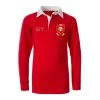 Portugal Kids World Cup Classic Rugby Shirt - Long Sleeve Red -Rugby Apparel portugal k wc rugby shirt red front