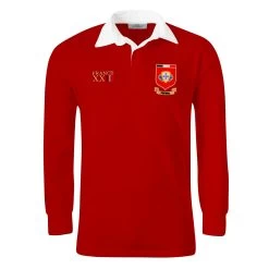 Portugal Mens World Cup Classic Rugby Shirt - Long Sleeve Red
