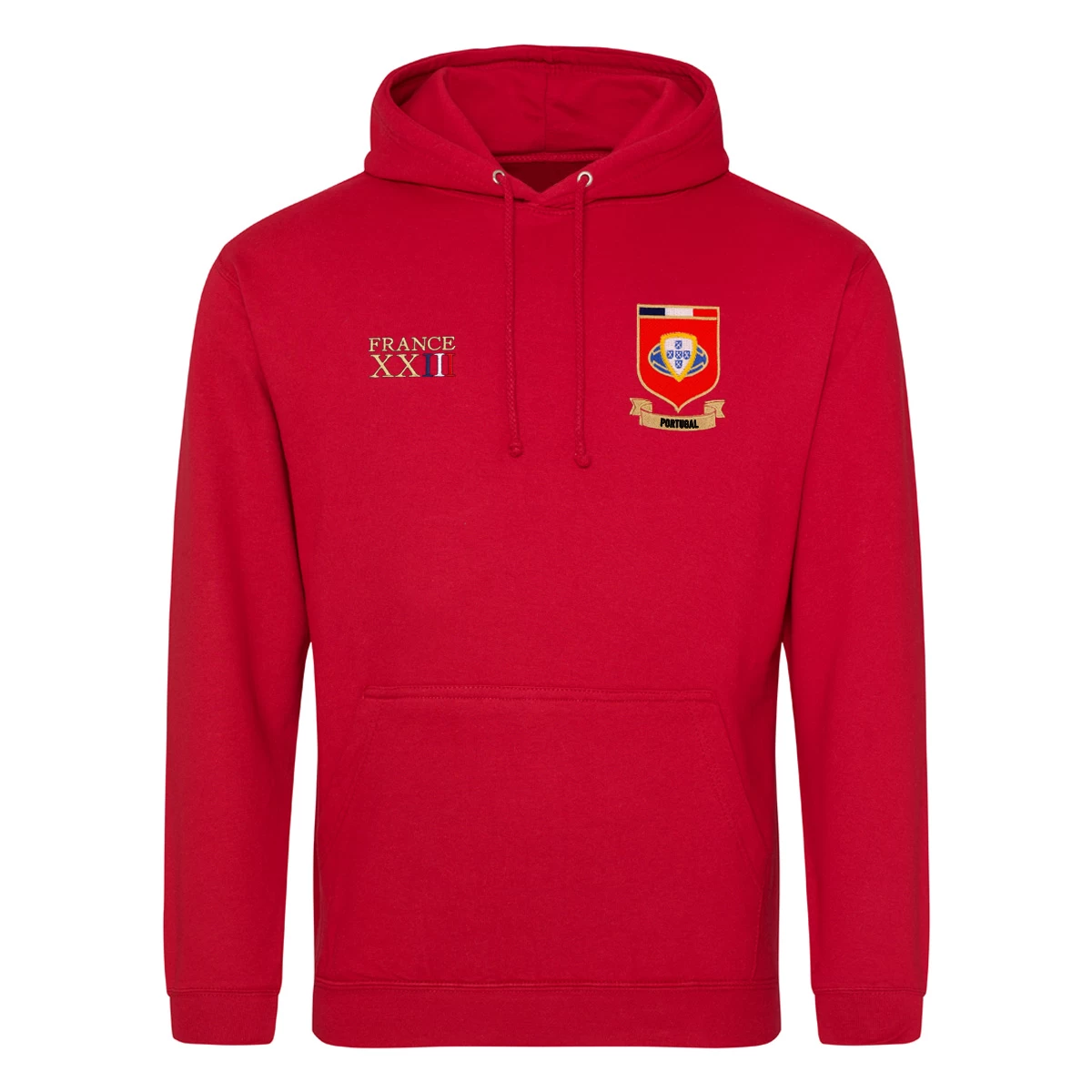 Portugal Mens World Cup Classic Hoodie - Red 3 Portugal Mens World Cup Classic Hoodie - Red