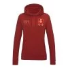 Portugal Womens World Cup Classic Hoodie - Red -Rugby Apparel portugal w wc hoodie red front