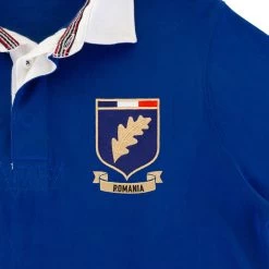 Romania Mens World Cup Heavyweight Rugby Shirt - Royal -Rugby Apparel romania rwc2023 rugby shirt royal badge
