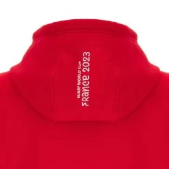 Macron Wales Mens Rugby World Cup 2023 Full Zip Hoodie 10 Macron Wales Mens Rugby World Cup 2023 Full Zip Hoodie -Rugby Apparel rwc wal m fz hoodie hood detail