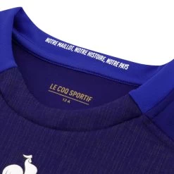 Le Coq Sportif France Rugby World Cup 2023 Kids Home Rugby Shirt - Short Sleeve -Rugby Apparel rwc2023 france kids home rugby shirt collar