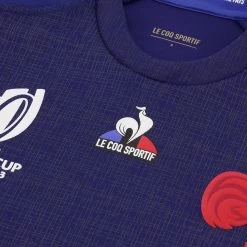 Le Coq Sportif France Rugby World Cup 2023 Womens Home Rugby Shirt -Rugby Apparel rwc2023 france womens home rugby shirt logo