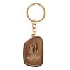 Rugby World Cup 2023 Gold Logo Keyring -Rugby Apparel rwc2023 gold logo keyring front