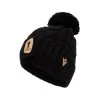 Rugby World Cup 2023 Macron Adults Webb Ellis Beanie - Black -Rugby Apparel rwc2023 webb ellis pompom hat black front