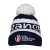 Adults Rugby World Cup 2023 Bobble Beanie - Navy -Rugby Apparel rwc23 bobble beanie navy front