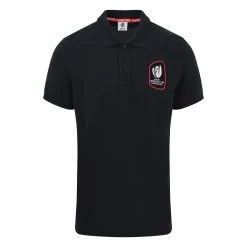 Rugby World Cup 2023 Mens 20 Unions Map Polo Shirt - Black