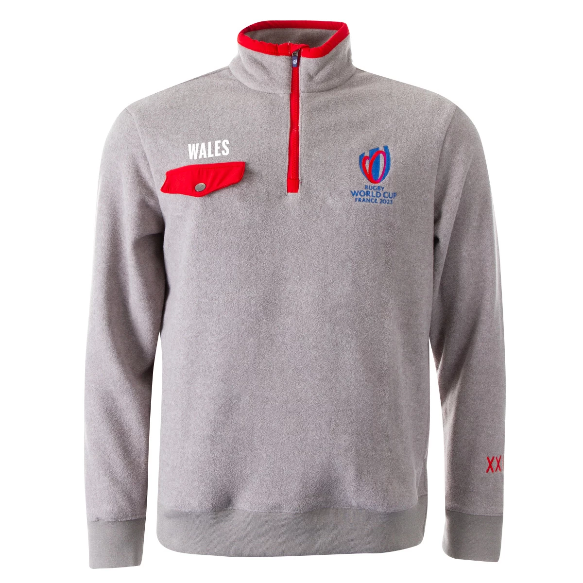 Wales Mens Rugby World Cup 2023 No. 8 Fleece - Grey 3 Wales Mens Rugby World Cup 2023 No. 8 Fleece - Grey