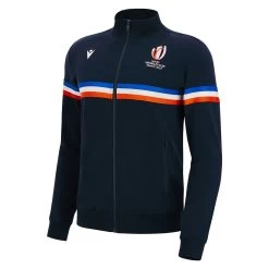 Rugby World Cup 2023 Macron Mens Full Zip Sweatshirt - Navy