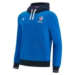 Rugby World Cup 2023 Macron Mens Pullover Hoodie - Royal Blue