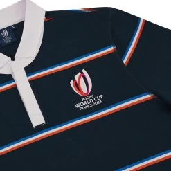 Rugby World Cup 2023 Macron Mens Rugby Shirt - Navy And Red -Rugby Apparel rwc23 m rugby shirt ls nvy red rwc