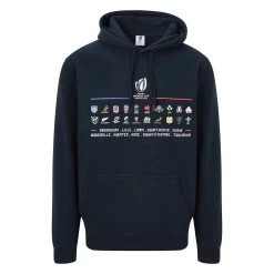 Rugby World Cup 2023 Mens 20 Unions Stacked Hoodie - Navy