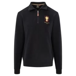 Mens Rugby World Cup 2023 Webb Ellis 1/4 Zip Top - Black