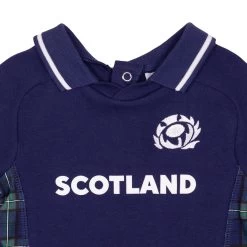 Scotland Babies Sleepsuit - Navy 2024 -Rugby Apparel sccotland babies sleepsuit navy badge