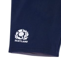 MACRON Scotland Mens Travel Brushed Cotton Shorts - Navy 2023 -Rugby Apparel sco m brushed cotton shorts nvy sco badge