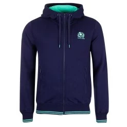 MACRON Scotland Mens Murrayfield Full Zip Hoodie - Navy 2023