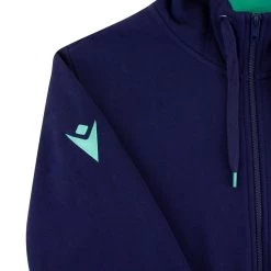 MACRON Scotland Mens Murrayfield Full Zip Hoodie - Navy 2023 -Rugby Apparel sco m murrayfield hoodie nvy sleeve detail