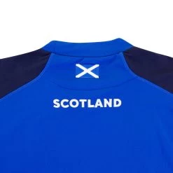 MACRON Scotland Mens Training Sweatshirt - Royal 2023 -Rugby Apparel sco m training sweatshirt roy back detail