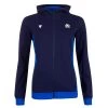 MACRON Scotland Womens Travel Full Zip Hoodie - Navy 2023 -Rugby Apparel sco w travel hoodie nvy front
