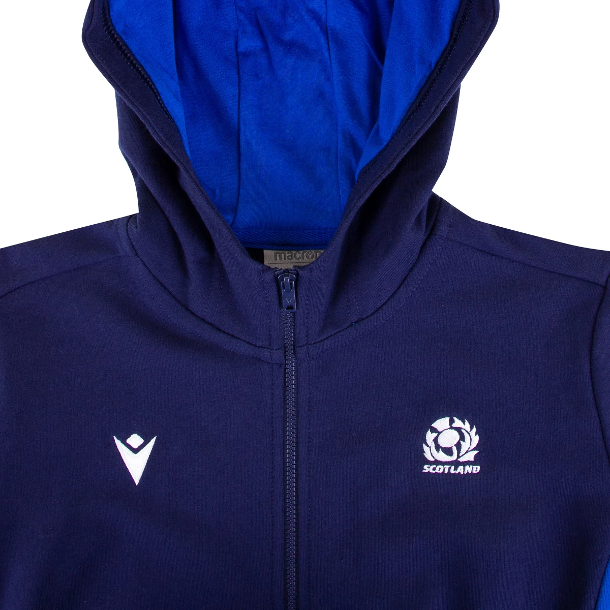 MACRON Scotland Womens Travel Full Zip Hoodie - Navy 2023 5 MACRON Scotland Womens Travel Full Zip Hoodie - Navy 2023 - Image 3