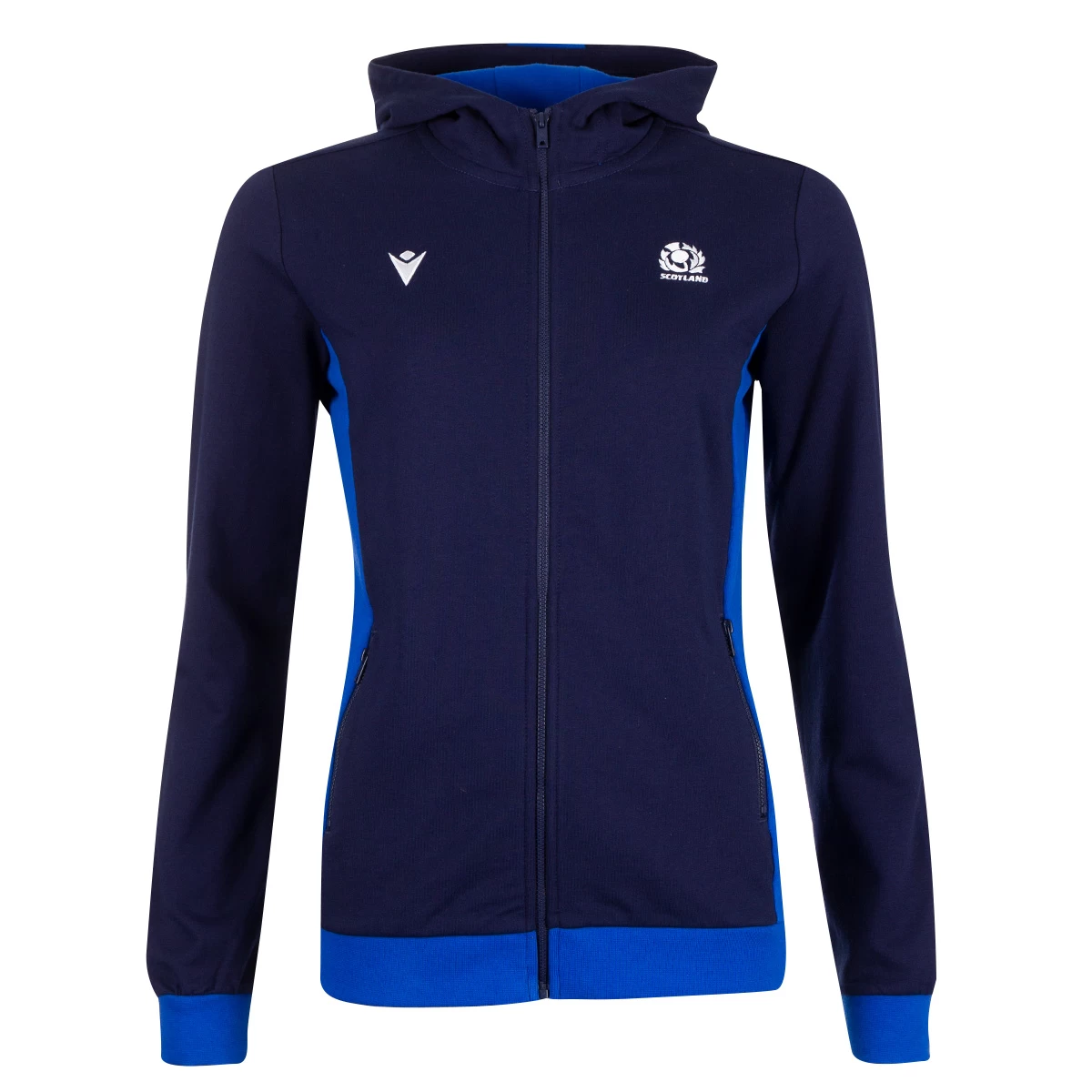 MACRON Scotland Womens Travel Full Zip Hoodie - Navy 2023 3 MACRON Scotland Womens Travel Full Zip Hoodie - Navy 2023