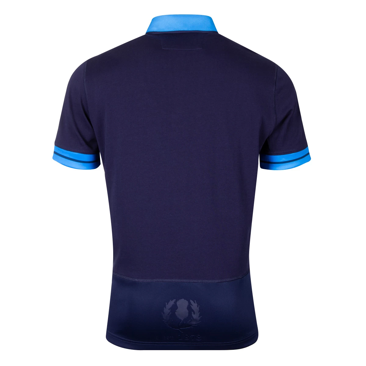 MACRON Scotland Mens Classic Home Rugby Shirt - Short Sleeve Navy 2023 4 MACRON Scotland Mens Classic Home Rugby Shirt - Short Sleeve Navy 2023 - Image 2