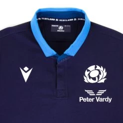 MACRON Scotland Mens Classic Home Rugby Shirt - Short Sleeve Navy 2023 10 MACRON Scotland Mens Classic Home Rugby Shirt - Short Sleeve Navy 2023 -Rugby Apparel scotland classic rugby shirt ss navy collar