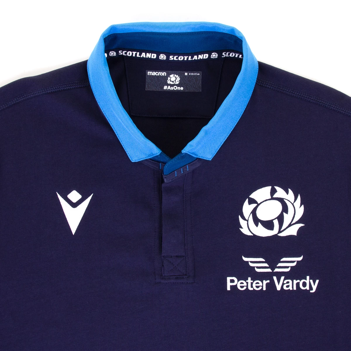 MACRON Scotland Mens Classic Home Rugby Shirt - Short Sleeve Navy 2023 5 MACRON Scotland Mens Classic Home Rugby Shirt - Short Sleeve Navy 2023 - Image 3
