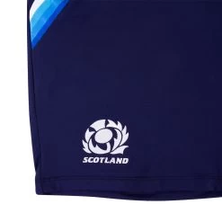 MACRON Scotland Mens Training Gym Shorts - Navy 2023 -Rugby Apparel scotland mens gym shorts navy badge