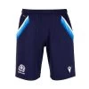 MACRON Scotland Mens Training Gym Shorts - Navy 2023 -Rugby Apparel scotland mens gym shorts navy front