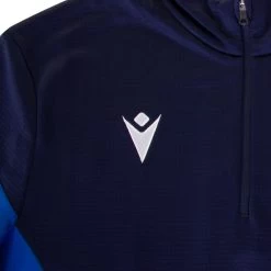 MACRON Scotland Mens Travel 1/4 Zip Fleece - Navy 2023 -Rugby Apparel scotland travel fleece quarter zip top logo