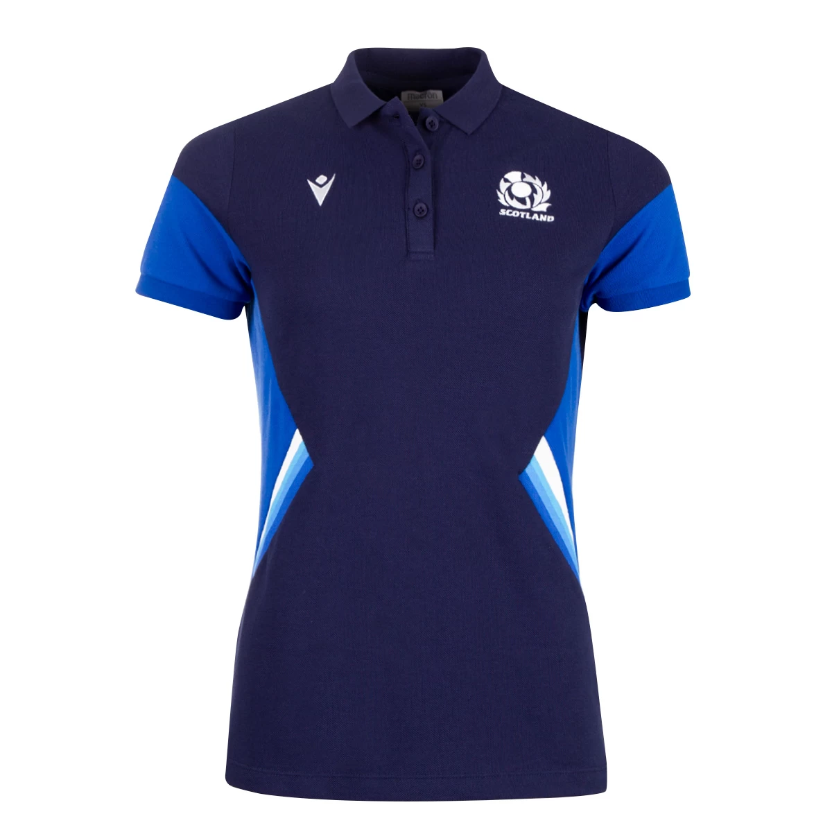 MACRON Scotland Womens Travel Polycotton Polo - Navy 2023 3 MACRON Scotland Womens Travel Polycotton Polo - Navy 2023