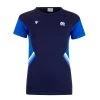 MACRON Scotland Womens Travel Cotton T-Shirt - Navy 2023 -Rugby Apparel scotland womens cotton tee navy front