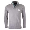 Glenmuir Scotland Mens Zip Neck Jumper – Cashmere Blend Grey -Rugby Apparel scotland zip neck jumper grey front