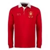 Tonga Mens World Cup Heavyweight Rugby Shirt - Long Sleeve Red -Rugby Apparel tonga m wc hw rugby shirt red front